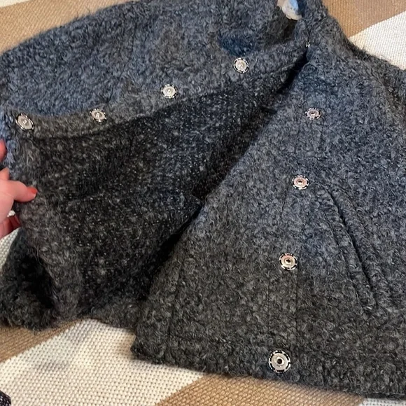 IRO Argane Wool-Blend Knit Jacket - Dark Grey 34 - Picture 5 of 7